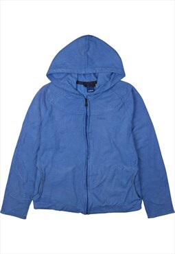 Vintage 90's Reebok Fleece Jumper Hooded Full Zip Up Blue