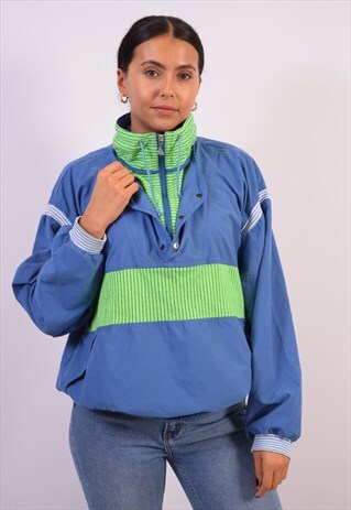 VINTAGE PULLOVER JACKET OVERSIZE BLUE