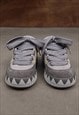 RETRO SUEDE SNEAKERS CHUNKY SOLE TRAINERS PREPPY SHOES GREY