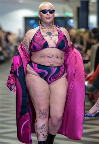 'CETO' Full Coverage Bikini Bottoms In Pink