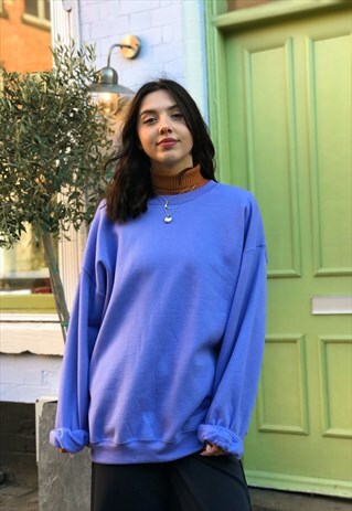 VINTAGE PURPLE BLUE GILDAN SWEATSHIRT