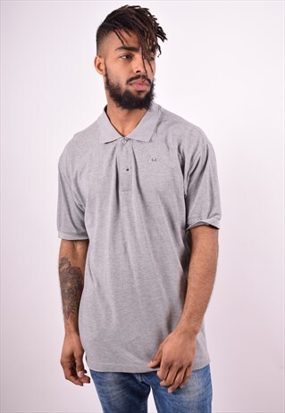 ROBE DI KAPPA MENS VINTAGE POLO SHIRT LARGE GREY 90'S