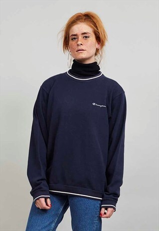 VINTAGE CHAMPION CLASSIC 90'S OVERSIZED NAVY SWEATSHIRT