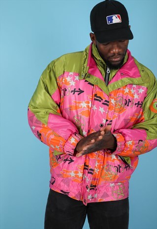 VINTAGE MULTICOLOURED SHELL JACKET NJ376