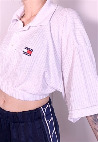 REWORKED TOMMY HILFIGER CROP TOP