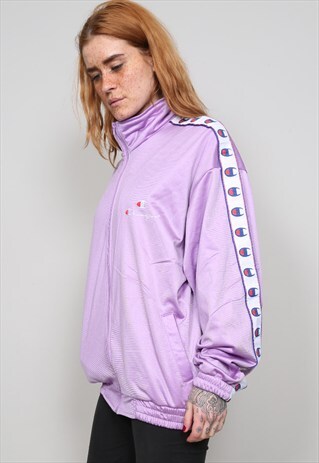 VINTAGE 90'S CHAMPION OVERSIZE LILAC TRACKSUIT SPORTS JACKET