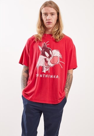 VINTAGE LOONEY TUNES GRAPHIC PRINT T-SHIRT
