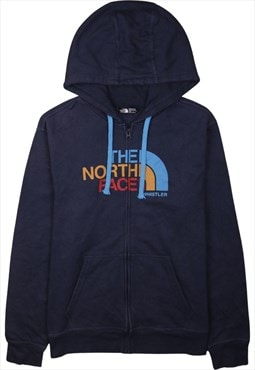 Vintage 90's The North Face Hoodie Spellout Quater Zip Navy