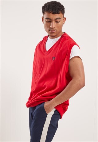 VINTAGE RALPH LAUREN V-NECK SLEEVELESS SWEATSHIRT