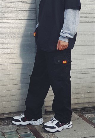 FMC BAGGY CARGO TROUSERS BLACK