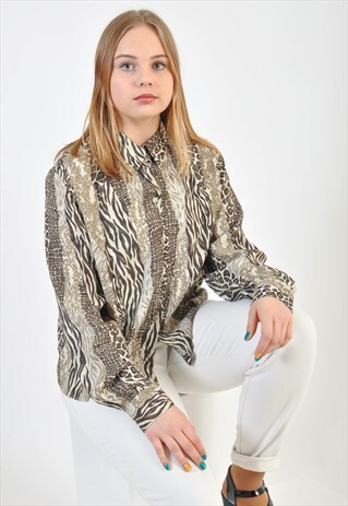 VINTAGE 90'S SHIRT IN LEOPARD PRINT