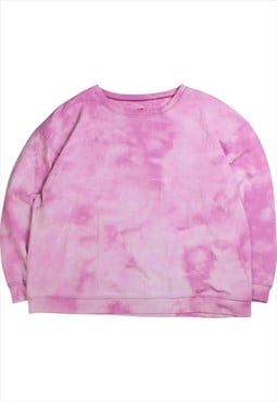 Hanes  Tie Dye Crewneck Sweatshirt XLarge Pink