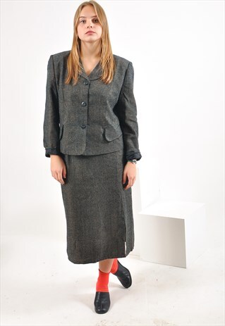 VINTAGE CO-ORDINATES BLAZER JACKET AND MIDI SKIRT