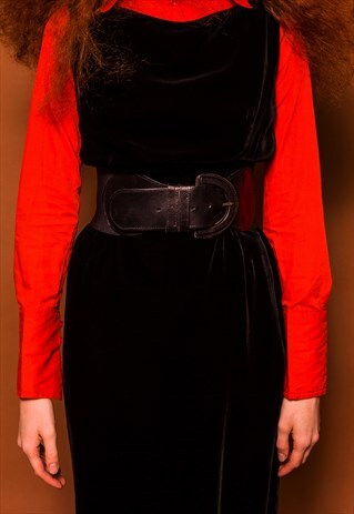 BLACK LEATHER BELT