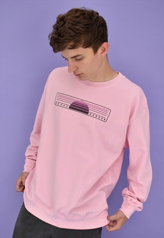 G&G UNISEX BABY PINK/PURPLE SUNSET SWEAT