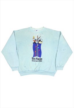 1997 Loony Tunes Six Flags Collaboration Faded Sweatshirt
