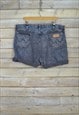 VINTAGE WRANGLER VINTAGE DENIM SHORTS GREY BLUE W42 BR2057