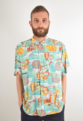 VINTAGE FESTIVAL PRINT SHIRT 90'S (1233)