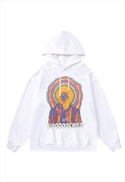 Jimmy Hendrix hoodie voodoo pullover raver top popart jumper