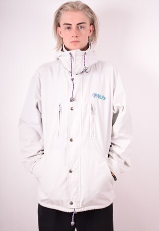 FILA MENS VINTAGE JACKET MEDIUM GREY 90S