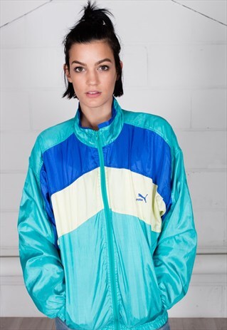VINTAGE PUMA RETRO LOGO UNISEX SHELL JACKET