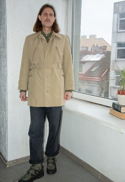 Vintage 70's Brown Trench Style Coat