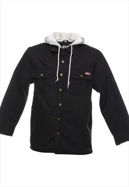 Vintage Dickies Black Zip-Front Hooded Jacket - S