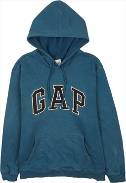 Vintage 90's Gap Hoodie Spellout Blue XLarge