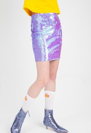 MINI REVERSIBLE SEQUIN SKIRT