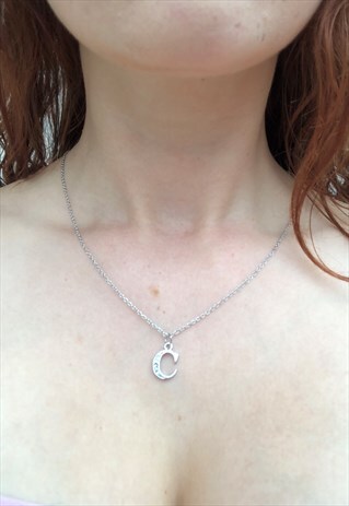 VINTAGE 90S Y2K RHINESTONE DIAMANTE C NECKLACE