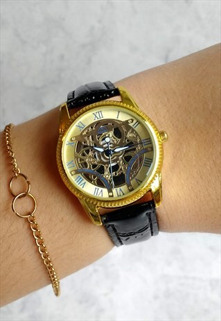 SKELETON STYLE WATCH BLACK