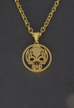 Alien Head Women Necklace in gold rolo chains mens necklaces