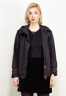 Vintage 90's Women Barbour Durham Kagoule Jacket in Black