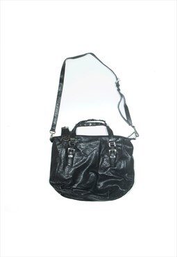 MICHAEL KORS Studded Leather Look Shoulder Bag Black Womens
