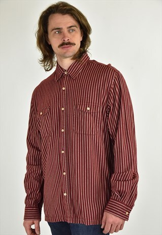 VINTAGE 90'S TIMBERLAND LONG SLEEVE RED SHIRT SIZE XL