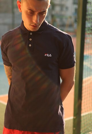 VINTAGE FILA POLO T-SHIRT SPELLOUT LOGO