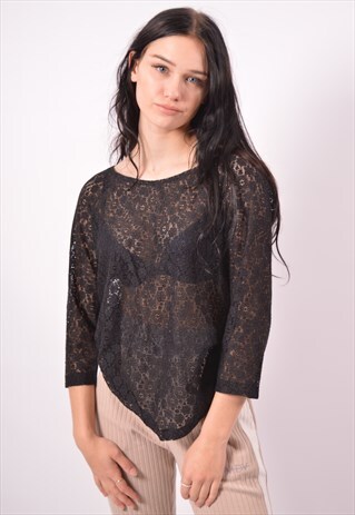 VINTAGE MOSCHINO TOP LONG SLEEVE BLACK