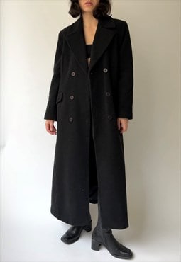 Vintage Minimalist Grey Wool Coat