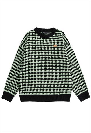 KALODIS STRIPED CREW NECK KNITTED SWEATER