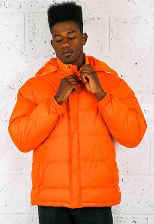 VIBRANT ORANGE PUFFER COAT