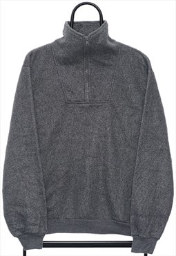 Vintage Greeley Square Quarter Zip Grey Fleece Womens