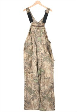 Camouflage Print Green Workwear Dungarees - W38
