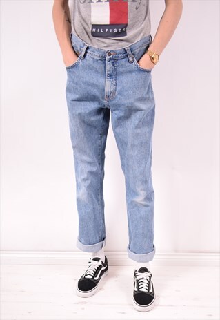WRANGLER MENS VINTAGE JEANS W34 L32 BLUE 90S