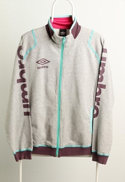 Vintage Umbro Zip up ogo Sweatshirt Grey 