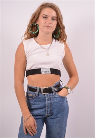 VINTAGE FERRE CROP TOP WHITE
