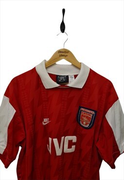 Vintage Nike x Arsenal 1994/96 Home Shirt Football Top Large