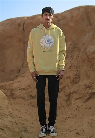 OLIVE GREEN OVERSIZED HOODIE LAND OF PUSHKAR HOUSE OF BRAHMA