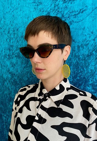 CHUNKY CAT EYE SUNGLASSES - TORTOISESHELL