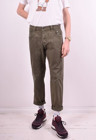 JECKERSON MENS VINTAGE JEANS W36 L29 KHAKI 90'S