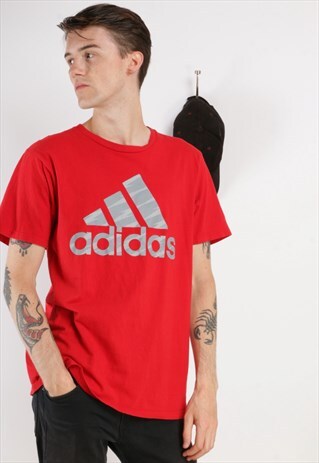 VINTAGE ADIDAS T-SHIRT RED Z1015
